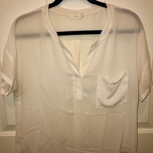 LUSH sheer white blouse